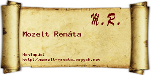 Mozelt Renáta névjegykártya